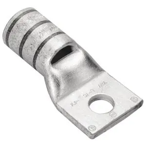 Burndy YAV6CL1BOX HYLUG Uninsulated Ring Terminal For 6 AWG, 1-Hole, #8-10 Stud