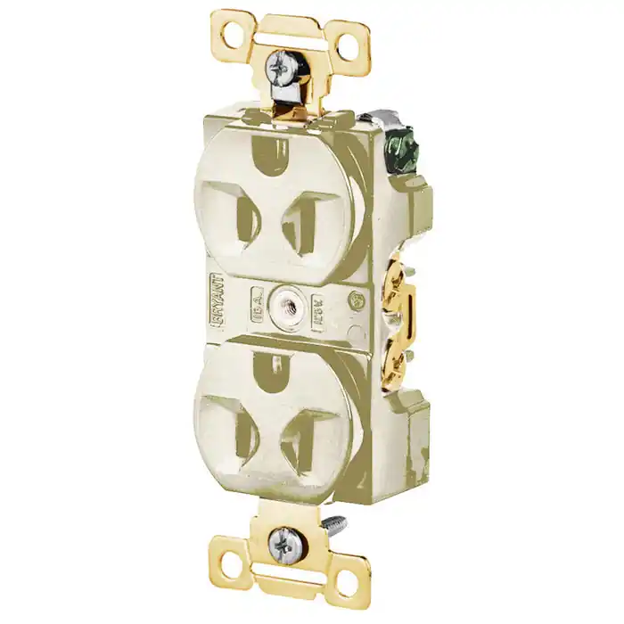 Bryant 5242I Duplex Receptacle 15A 125V 5-15R Single Pack
