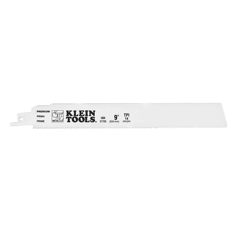 Klein Tools 31755 Reciprocating Saw Blades 14 TPI 9-Inch 5-Pack