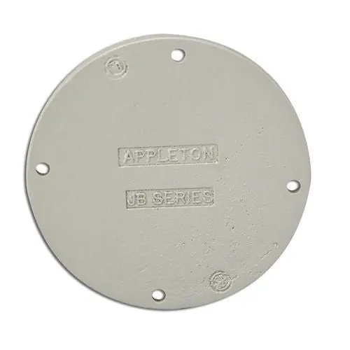 Appleton JBK-B Cast Device Box Cover Blank 4 in Dia