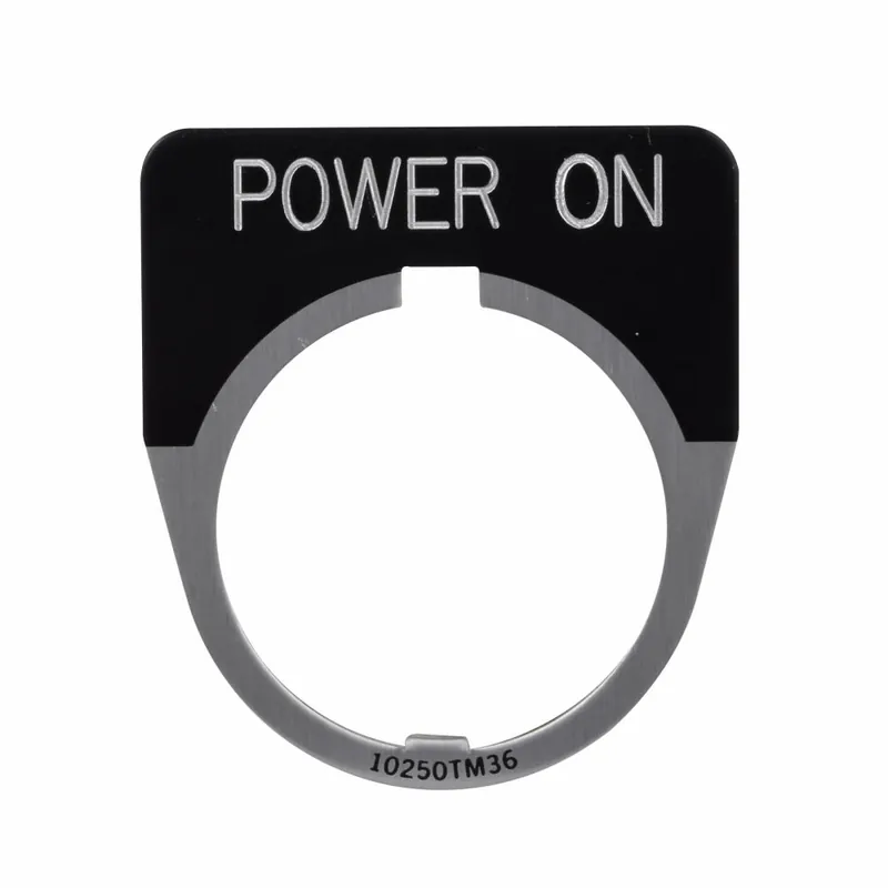 Eaton 10250TM86 Pushbutton Legend Plate - Standard, 1/2 round, 10250T Series