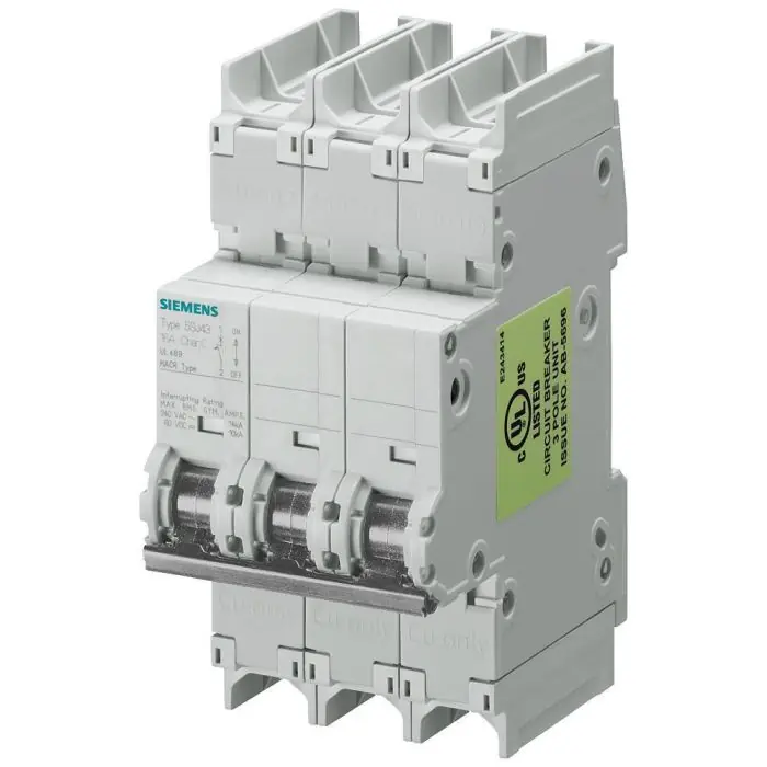 Siemens 5SJ43187HG41 Mcb 5sj4 3p 240v 15a 14k c-trip