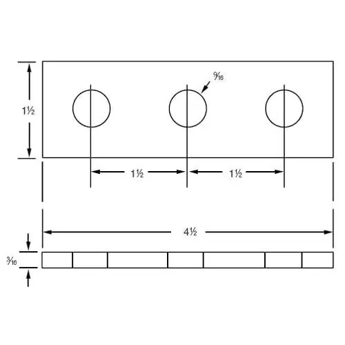 Abb B935 Kindorf 3 Hole Steel Plate Connector