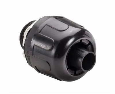 Topaz P472B Straight Liquidtight Connector, 6/6 Nylon, 3/4 inches
