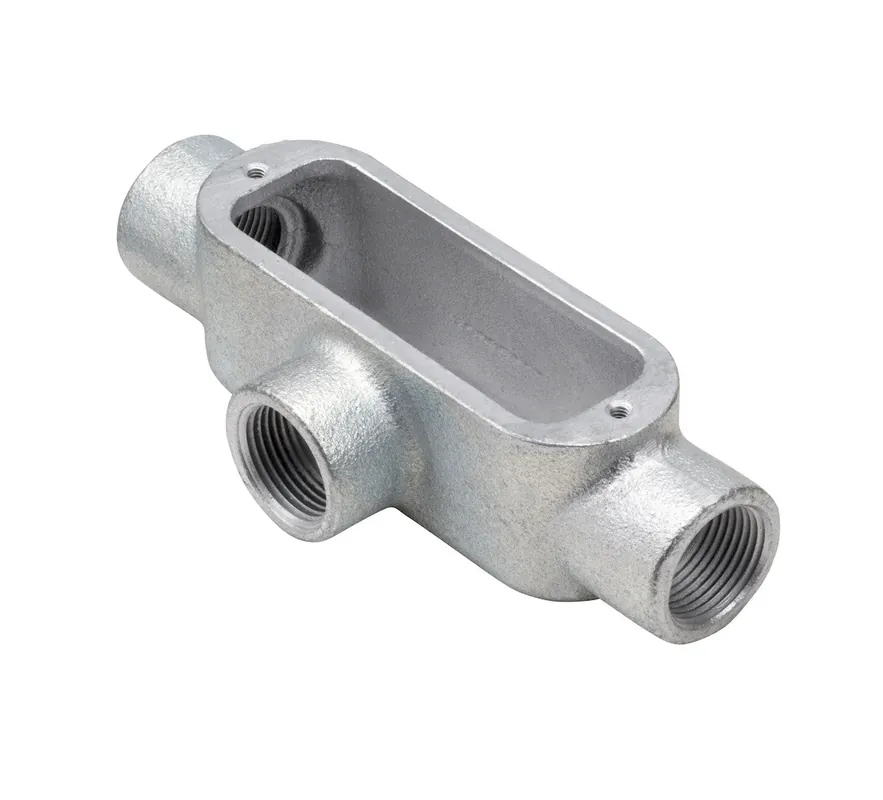 Topaz T2M 3/4 inches Rigid Conduit Body, Threaded T Type, Malleable Iron