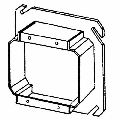 Appleton 847-125 ETP 2-Device Raised Square Box Cover 4 in L x 4 in W x 1-1/4 in D
