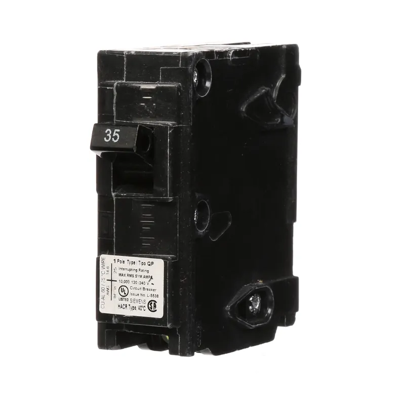Siemens Q135 120 Volt 35 Amp 10 kaic 1-Pole Type QP Circuit Breaker