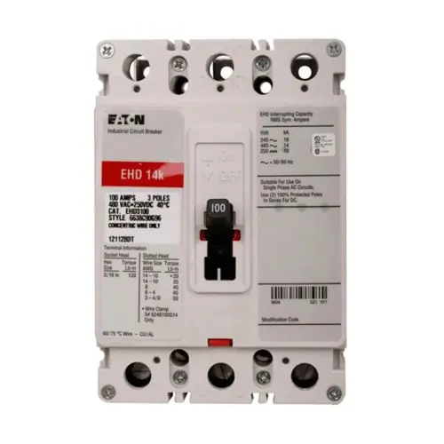 Eaton EHD3010L Series C Molded Case Circuit Breaker 10A
