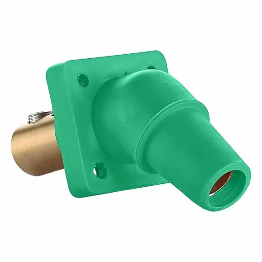 Leviton 16R28-UG Female Receptacle 45-Degree 2/0 - 4/0 AWG Double Set Screw