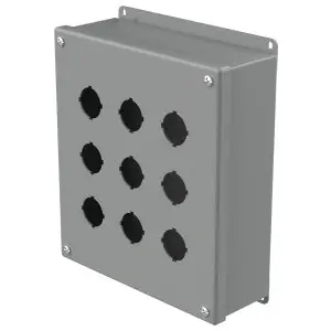 Hoffman E9PB Pushbutton Enclosure 9-Hole