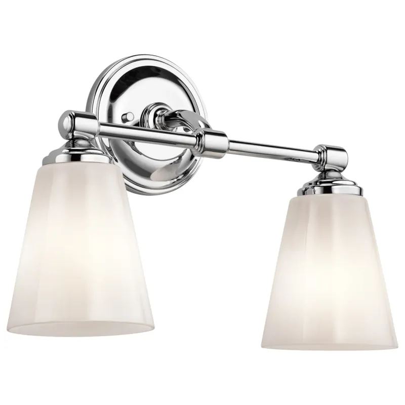 Kichler Lighting 45518CH Ashbrook 2-Bulb Bathroom Lighting Fixture