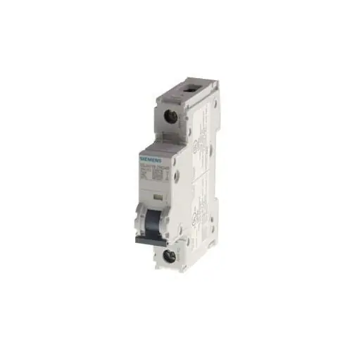 Siemens 5SJ4101-7HG42 Sentron Type NSJ Miniature Circuit Breaker, 240 VAC, 1 A, 14 kA Interrupt, 1 Pole, Thermal/Magnetic Trip