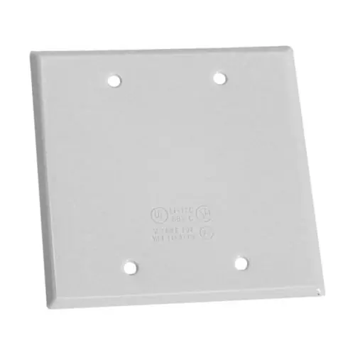 Crouse Hinds TP7296 weatherproof blank outlet cover Two-Gang