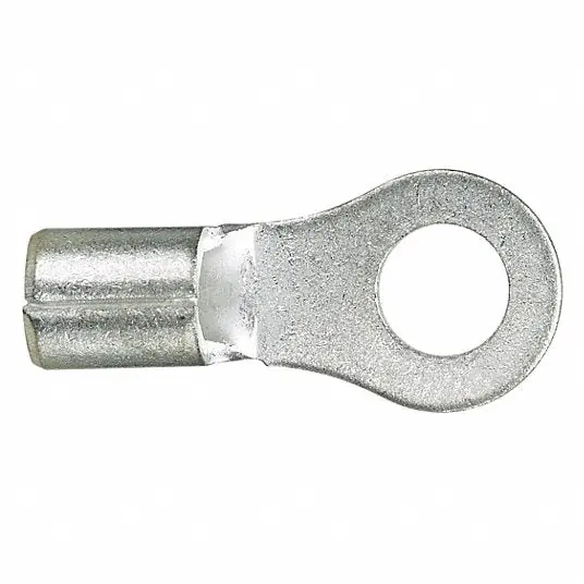 Panduit P10-8R-D Ring Terminal, Bare, 10-14 AWG, #8 Stud