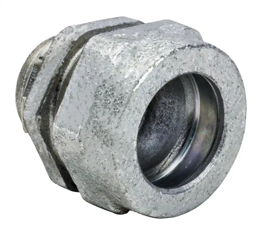 Topaz 266M Compression Rigid Connector, Malleable Iron, 2 inches