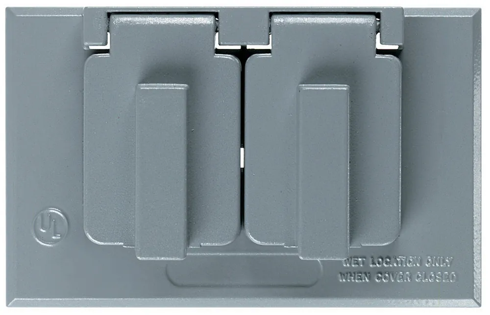 Pass & Seymour CA8-BRH cast weatherproof cover duplex receptacle horizontal
