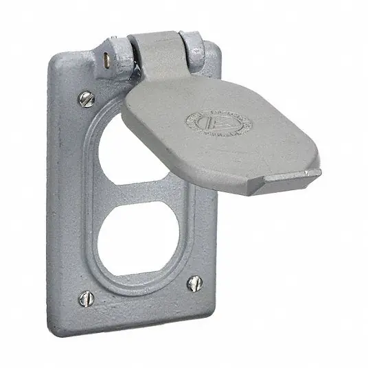 Appleton FSK-1VDR-A 1-Gang Aluminum Duplex Receptacle Cover