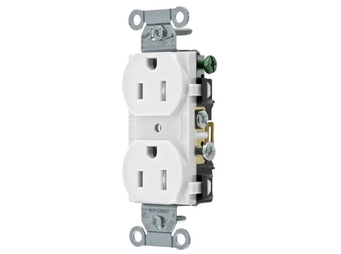 Bryant CBRS15WTR receptacle straight blade commercial grade 15A 125V