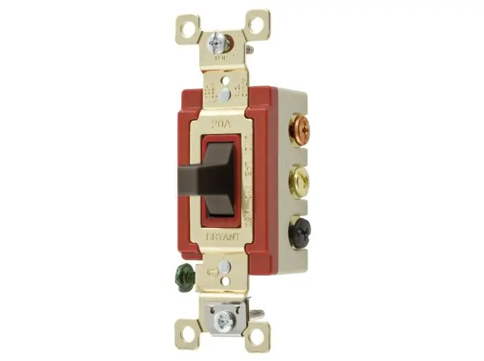 Bryant 4925 Industrial Grade Toggle Switch Double Pole- Double Throw Center Off, 20A 120/277V AC