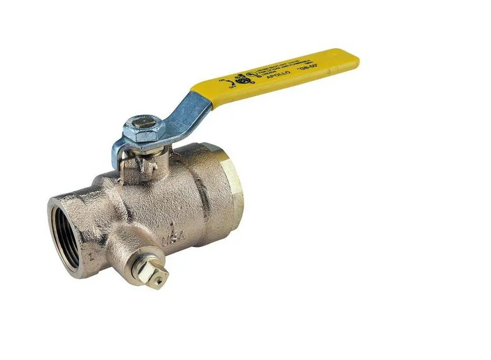 Apollo Valves 50GB401 3/4 inches Gas Shut-Off Ball Valve, 1/8 inches Tap