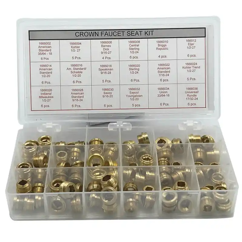 Wal-Rich 4664002 Crown Brass Seat Kit (Lead-Free) 100 Piece