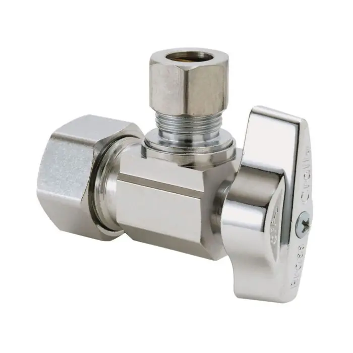 Brasscraft STCR19X C Angle Stop with Lock Shield 1/2 inches Nominal X 3/8 inches Od Comp