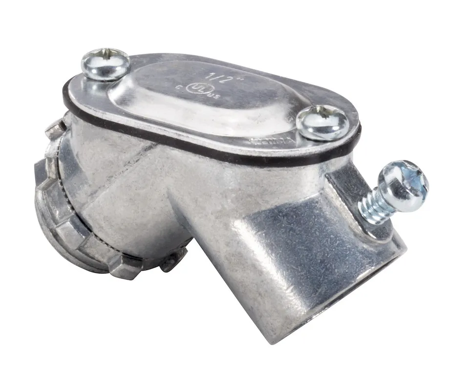 Topaz 361SS 90 deg EMT Pull Elbow, Die Cast Zinc, 1/2 inches