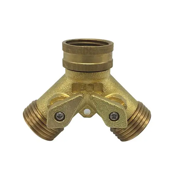 Walrich 4603003 Brass Hose Wye with Shut-off 3/4 Inch