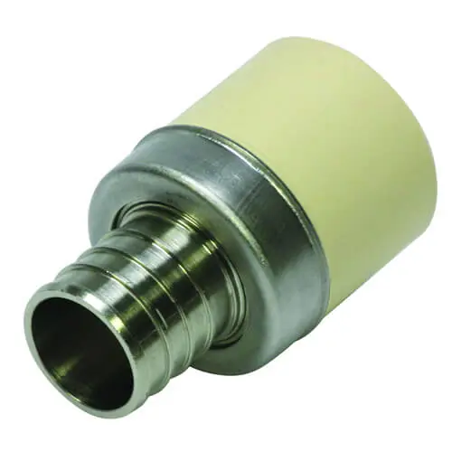 Spears TPC-005-S 1/2 inches CPVC EverTUFF CTS PEX Transition Adapter Socket X SS PEX Barb