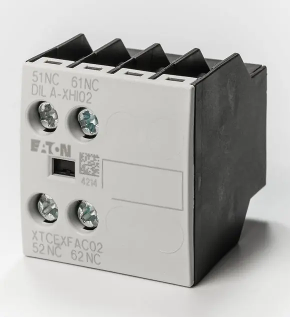 Eaton XTCEXFAC02 Auxiliary Contact, Front Mount Aux, Frame B-C, 2Nc