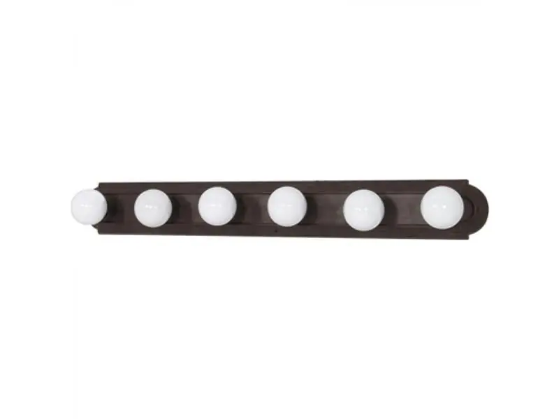 Satco 60/306 Light Fixture 6 Light 36 in. Vanity Racetrack Style