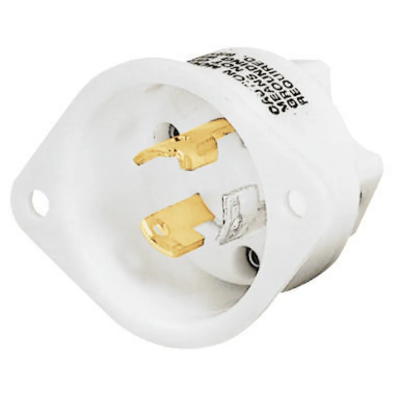 Bryant 4716MB Flanged Inlet 15A 125V 2-Pole 3-Wire Grounding L5-15P