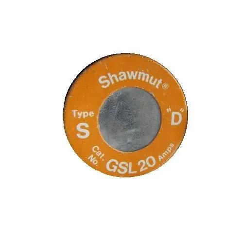 Mersen GSL20 Amp-Trap GSL20 Time Delay Low Voltage Plug Fuse, 20 A, 125 VAC