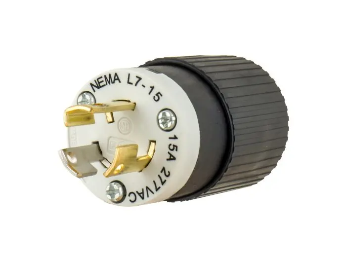 Bryant 4770NP Locking Devices Industrial Male Plug 15A 277V L7-15P