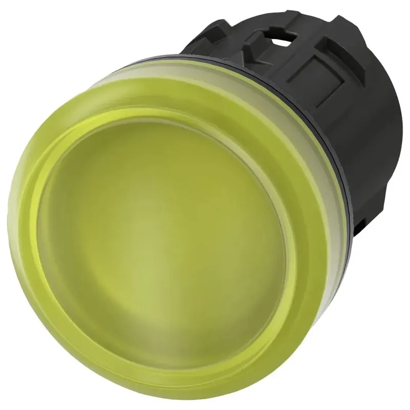Siemens 3SU10016AA300AA0 Indicator 22mm Illuminated Round Plastic Smooth Lens Yellow