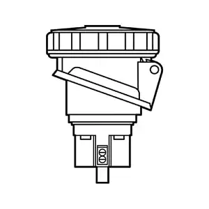 Pass & Seymour PS3100R6-W Pin & Sleeve Watertight Receptacle 100A 250V