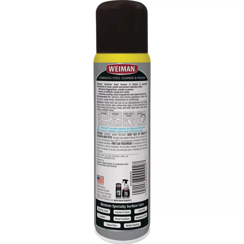 Do It Best 609988 Weiman stainless steel cleaner & polish 12 oz. aerosol