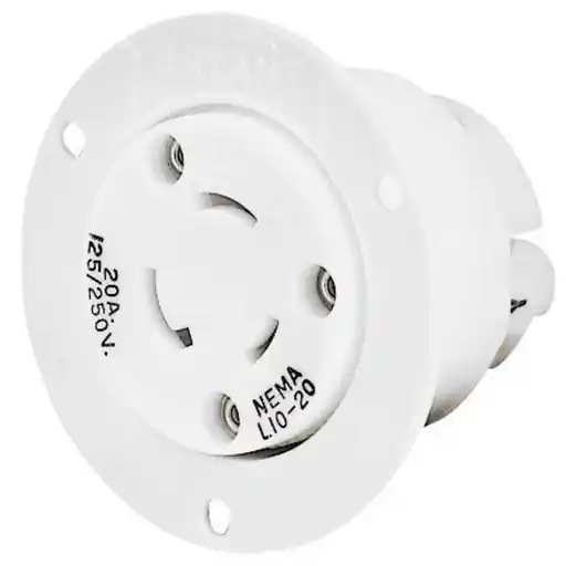Bryant 71020ER Flanged Receptacle 20A 125/250V L10-20R