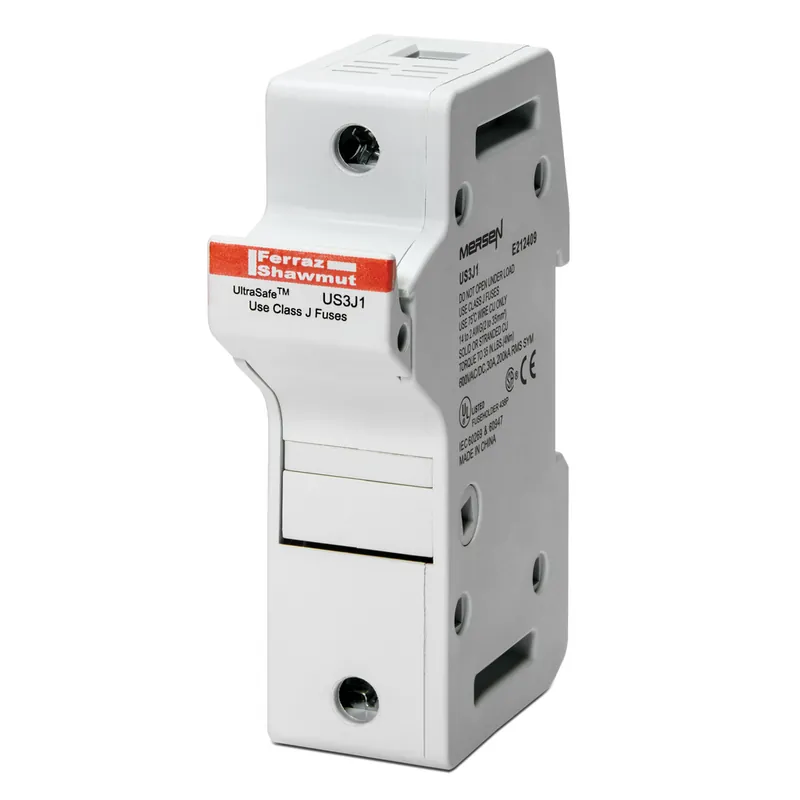 Mersen US3J1 Fuse Holder UltraSafe 600VAC 600VDC Class J 30A 1-Pole