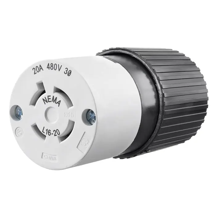 Bryant 71620NC Locking Devices Industrial Female Connector Body 20A 3-Phase Delta 480V AC L16-20R