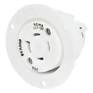 Bryant 71730ER Flanged Receptacle 30A 3-Phase Delta 600V L17-30R