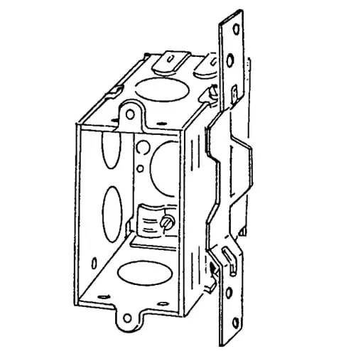 Appleton 384D-VBPL Box Square Corner Switch 3X2X3-1/2 Vert Bracket