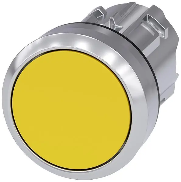 Siemens 3SU10500AB300AA0 Pushbutton Momentary Yellow Flush 3SU1 Series