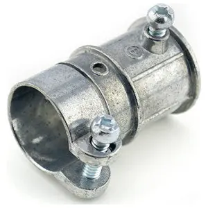 Nsi 282-DCX Ball Burnished Zinc Die Cast 3/4 Inch EMT Set-Screw to Set-Screw 1/2 Inch Flexible Metal Conduit Fitting