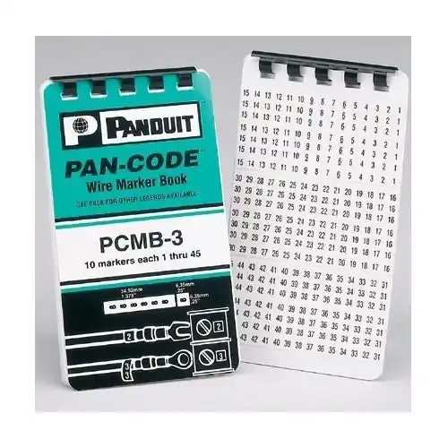 Panduit PCMB-6 Pan-Code StrongHold Pre-Printed Wire Marker Book