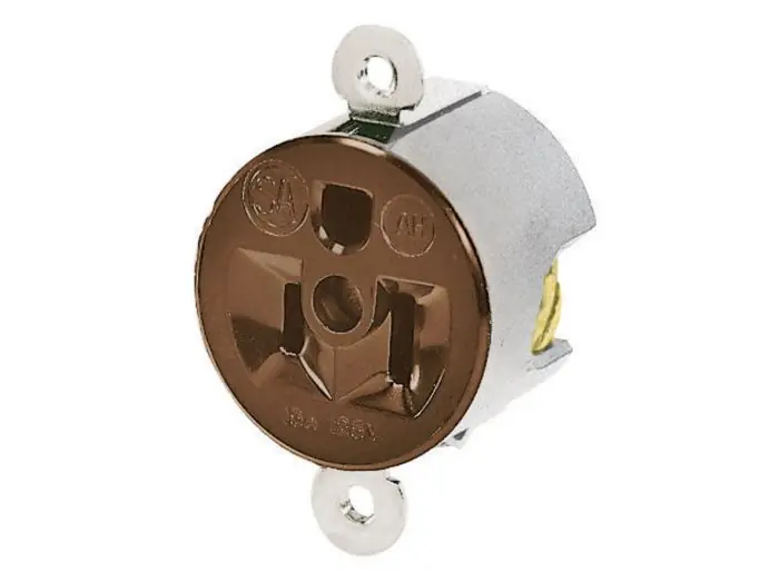 Bryant 5258 Straight Blade Single Receptacle 15AMP 125V