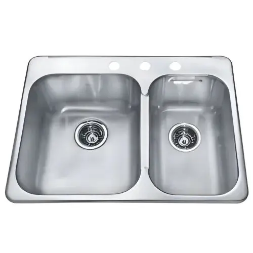 Franke RCL2027R-3N Reginox 27 inches x 20 inches Drop-In Double-Bowl Kitchen Sink