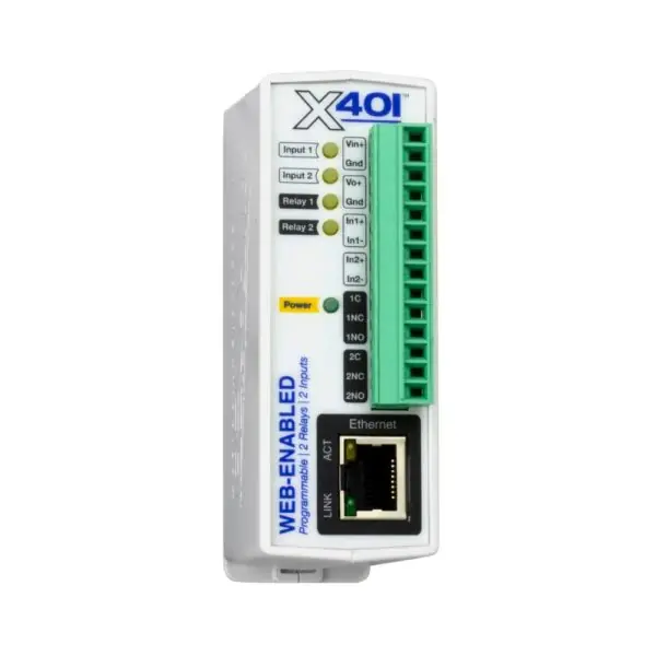 Controlbyweb X-401-E Dual Relay and Input Module POE and/or 9-28 VDC
