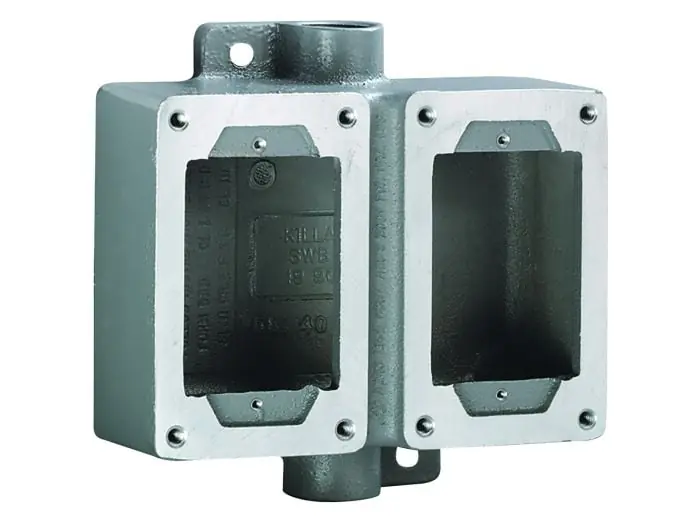 Killark SWB-10 swb Series Feed-Thru Double-Gang Device Body 1/2 Inch