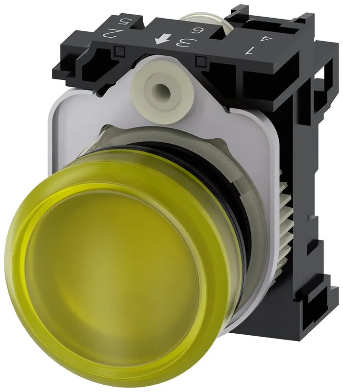 Siemens 3SU11066AA301AA0 Indicator Light LED Yellow 230V AC